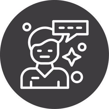 Müşteri sohbet simgesi, vektör illüstrasyonu