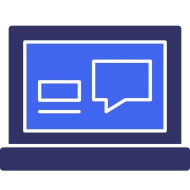 Web ve iletişim düz vektör simgesi.
