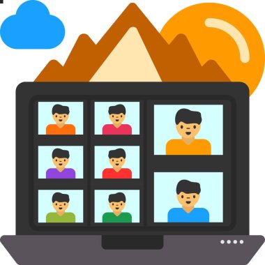 konferans toplantı sunum simgesi