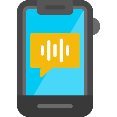 Mobil sohbet vektör simgesi