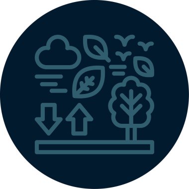 ağaç simgesinin vektör illüstrasyonu