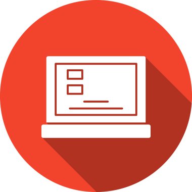 Bilgisayar. Web simgesi basit illüstrasyon