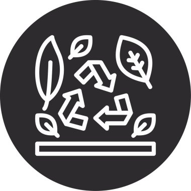 Bir bitki simgesinin vektör illüstrasyonu