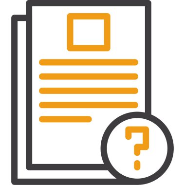 Soru işareti simgesine sahip belge