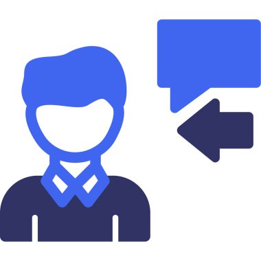 Konuş. Web simgesi basit illüstrasyon