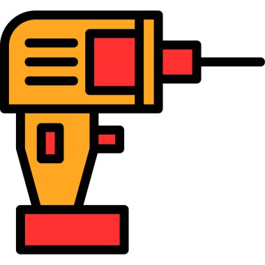 matkap simgesi, vektör illüstrasyonu beyaz arkaplanda izole edildi