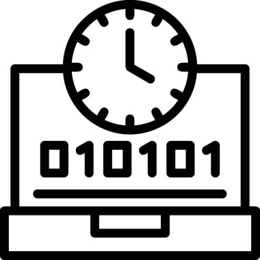 Saat simgesi, vektör illüstrasyonu