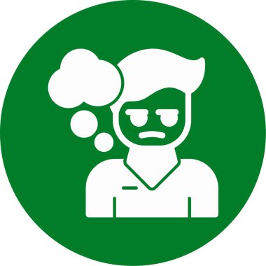 üzgün adam simgesi vektör çizimi tasarımı