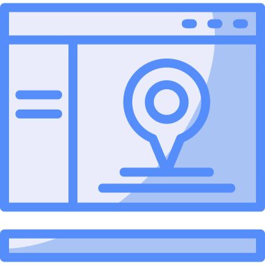 Tarayıcı harita konumu simgesi - taslak biçimi