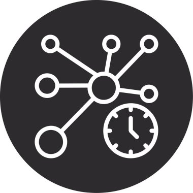 Saat simgesi vektör illüstrasyonu