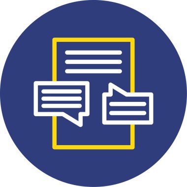 Sohbet simgesinin vektör illüstrasyonu