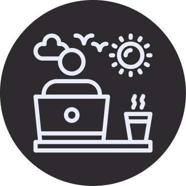 Kahve. Web simgesi basit illüstrasyon