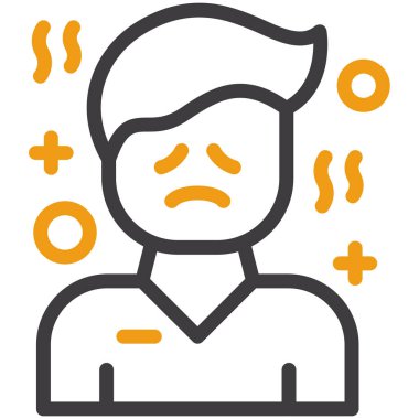 hasta adam simgesi, basit illüstrasyon vektör çizimi