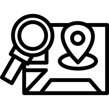 konum simgesi vektörü. taslak konum işareti izole konum illüstrasyonu