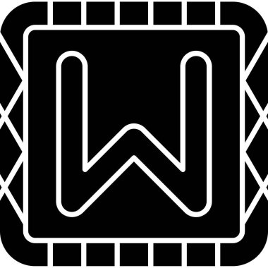 Siyah arkaplanda izole edilmiş web simgesi ve vektör illüstrasyonu