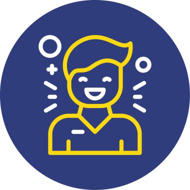 baş adam simgesi, vektör illüstrasyonu