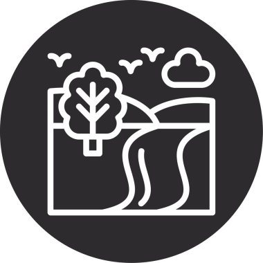 Bir ağaç simgesinin vektör illüstrasyonu