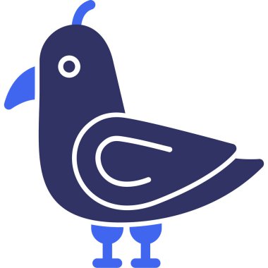 hayvan papağan kuş simgesi ile doldurulmuş dış hat biçimi