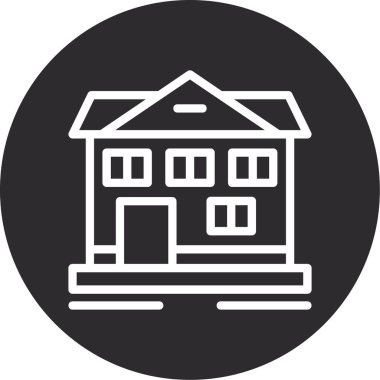 Ev. Web simgesi basit illüstrasyon