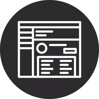 tarayıcı web sayfası simgesi, basit vektör illüstrasyonu