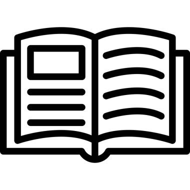 Kitap ikonu. Beyaz arkaplanda izole edilmiş web tasarımı için özet kitap vektörü simgesi