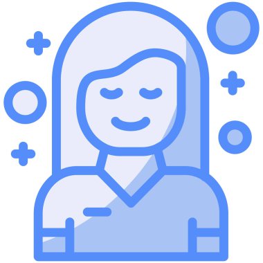 Kadın avatar kadın simgesi - taslak biçimi