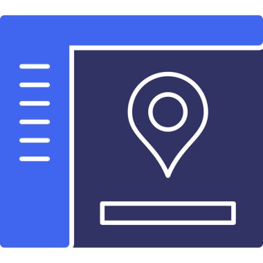 harita simgesi vektör illüstrasyonu