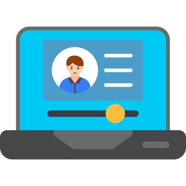 Çevrimiçi eğitim vektörü simgesi