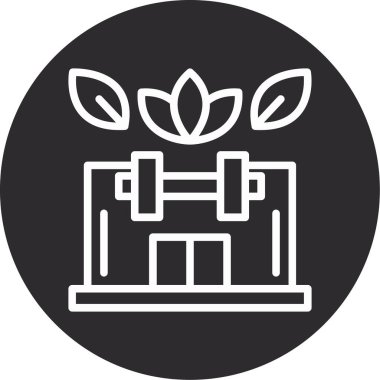 Bir ağaç simgesinin vektör illüstrasyonu