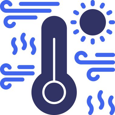 dosya-outline biçiminde iklim sıcaklığı soğuk simgesi