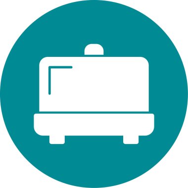 Moda tarzında izole edilmiş bagaj simgesi