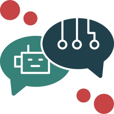 Robot simgesi, vektör illüstrasyonu