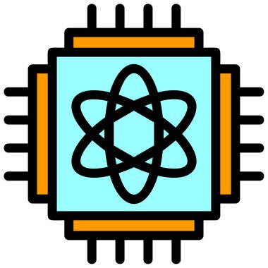 atom. Web simgesi basit illüstrasyon