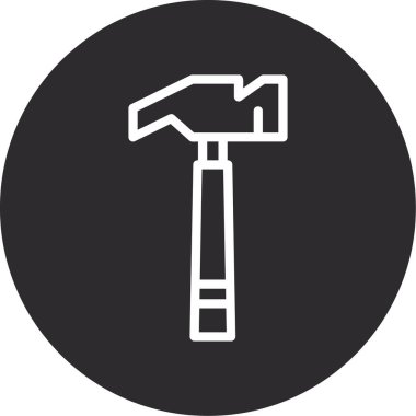 Çekiç. Web simgesi vektör tasarımı