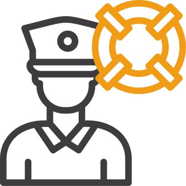 Kasklı bir adamın vektör çizimi