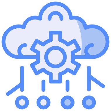 Bulut. Web simgesi basit illüstrasyon