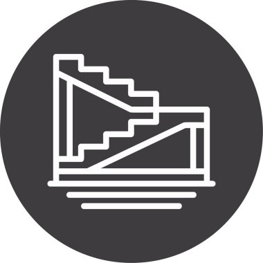 Merdiven simgesinin vektör çizimi