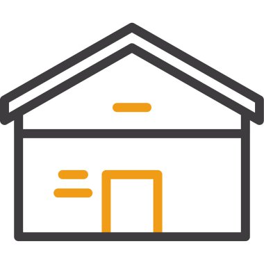 Ev. Web simgesi vektör illüstrasyonu