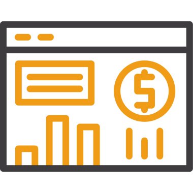 çevrimiçi bankacılık ve finans dairesi simgeleri