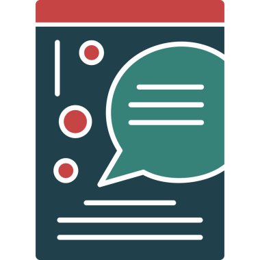 konuşma balonu simgesi, vektör illüstrasyonu