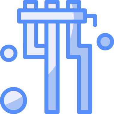 Benzin istasyonu. Basit resimleme