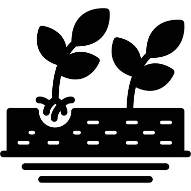 Bitki. Web simgesi vektör illüstrasyonu