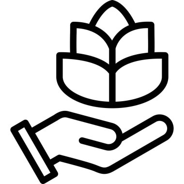 Bitki. Web simgesi basit tasarım