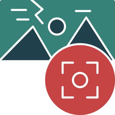 Bir resim simgesinin vektör illüstrasyonu