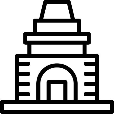 yapı kulesi simgesi ana hat biçiminde