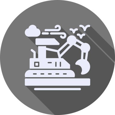 Bir robot simgesinin vektör illüstrasyonu