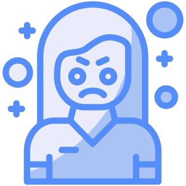 Kızgın adam. Basit illüstrasyon