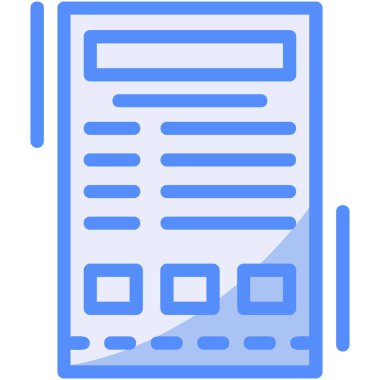 Belge. Web simgesi basit illüstrasyon