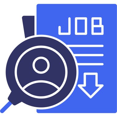 İş araması. Web simgesi basit illüstrasyon