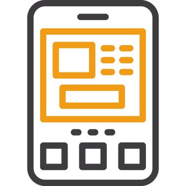 mobil simge vektör illüstrasyon tasarımlı cep telefonu